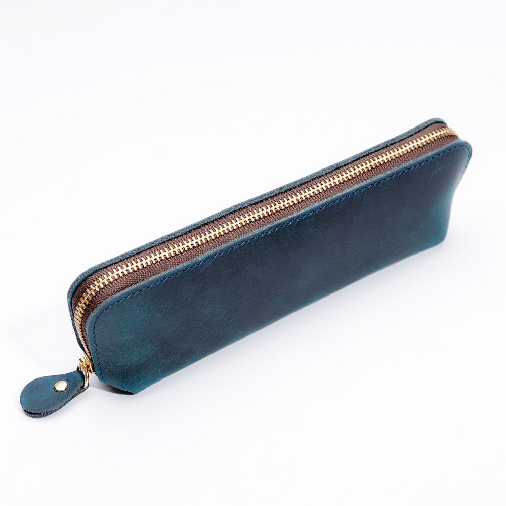 Wholesale Retro Fashion Genuine Leather Creative Pencil Case